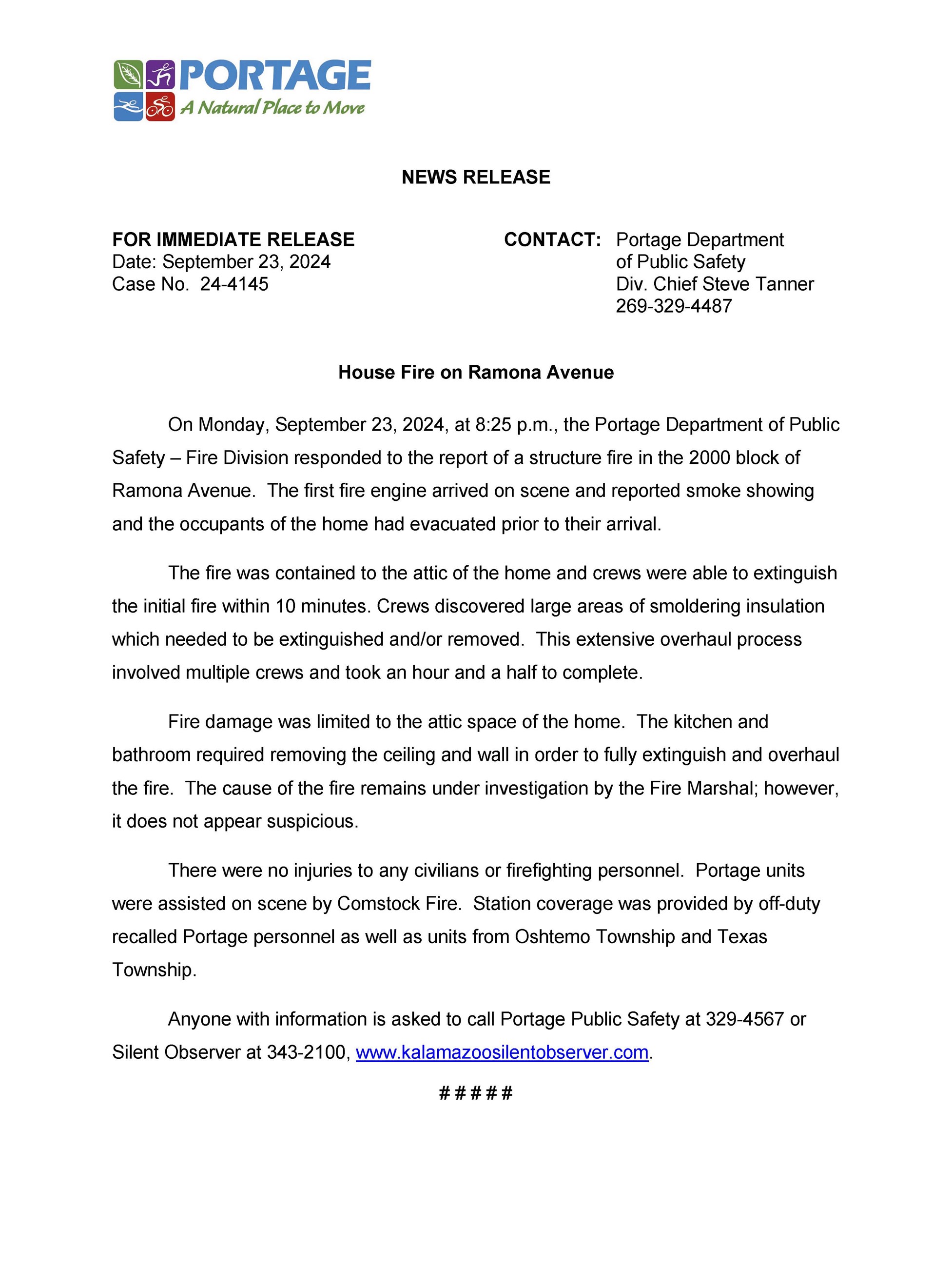 24-4145 House Fire - Ramona