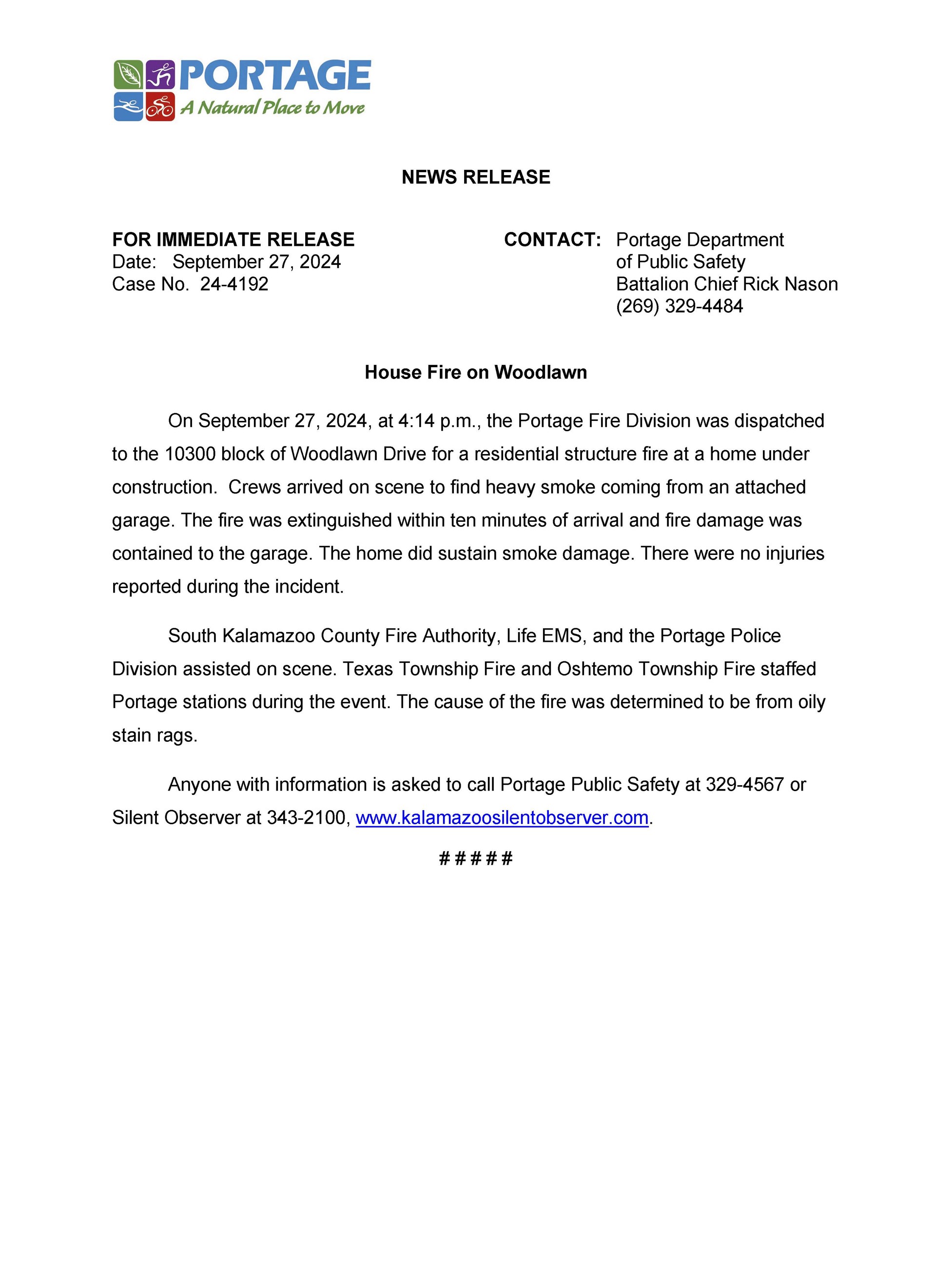 24-4192 House Fire - Woodlawn