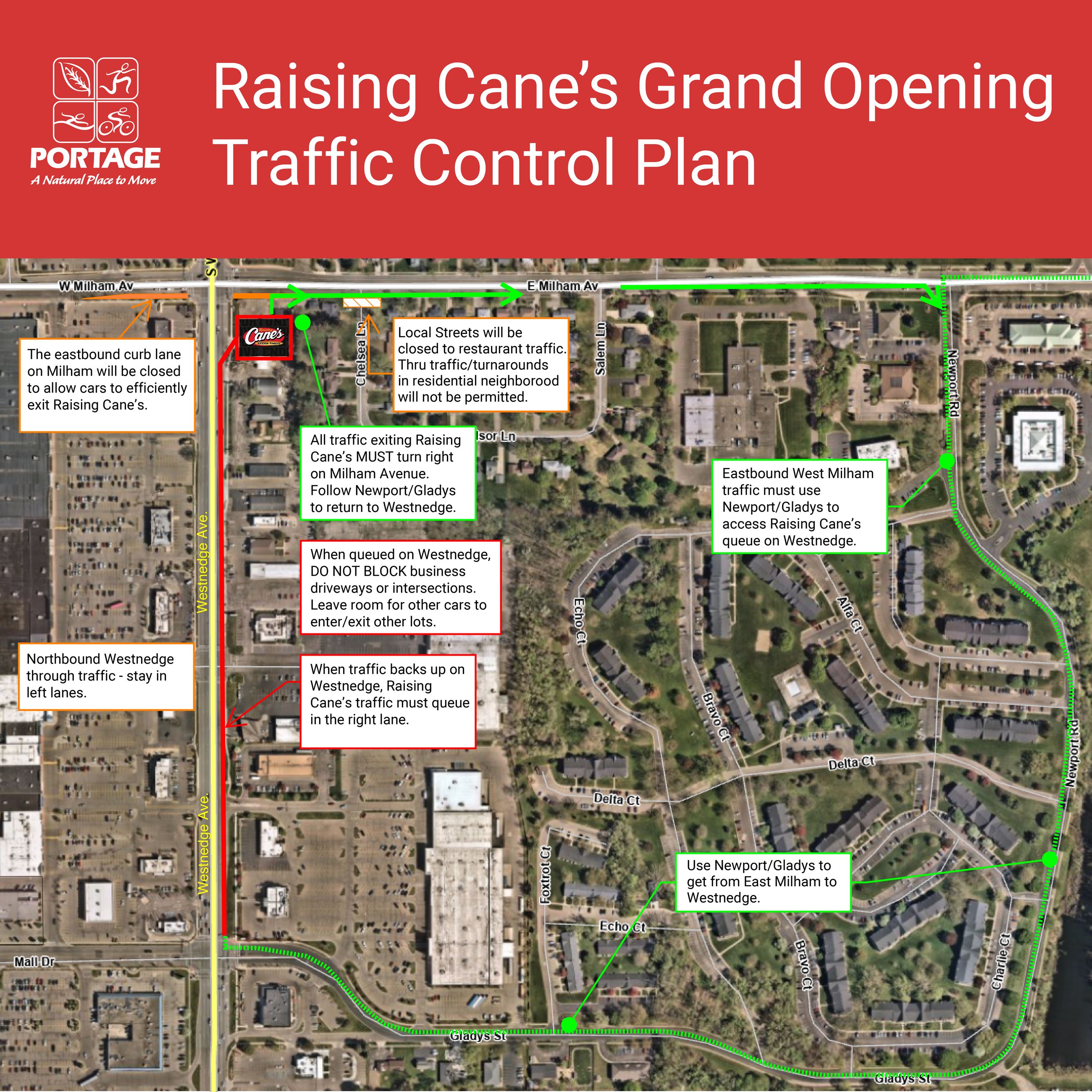 Raising Canes - Traffic Plan Map