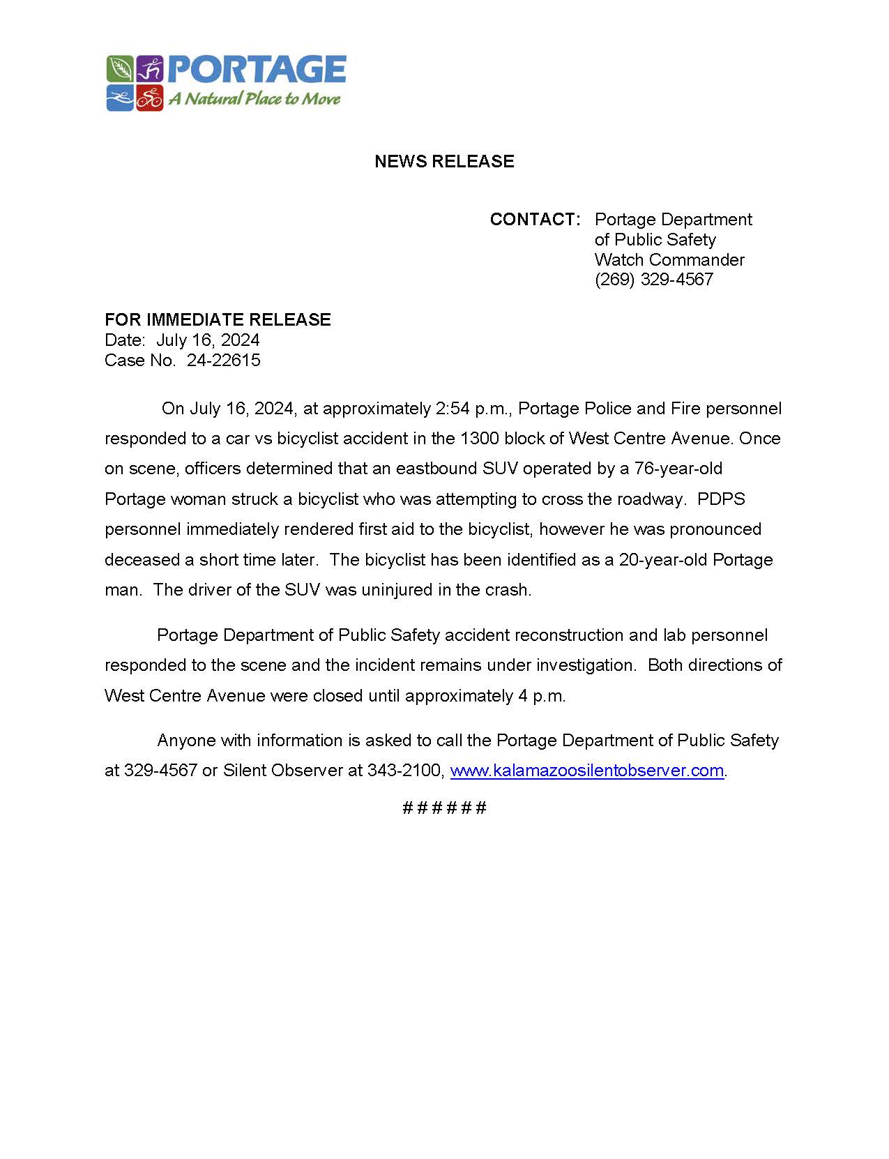 24-22615 Fatal Car vs Bicycle